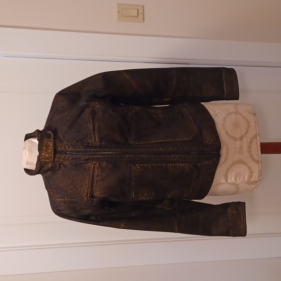 Ralph Lauren Metallic Glaze Black Denim Jacket - Picture 2 of 11